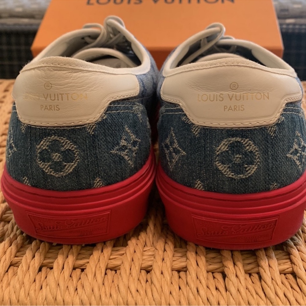 Louis Vuitton Trocadero Logo Denim Sneaker - Picture 5 of 10
